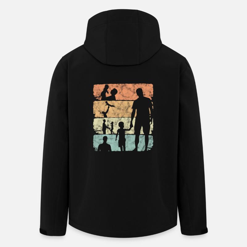 Dad Father Father's Day Gift - Men’s Recycled Softshell Jacket by Stanley/Stella - black