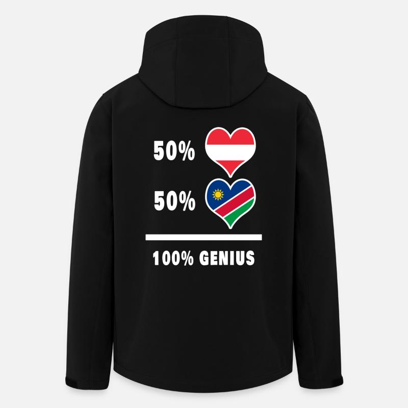 Österreich und Namibia genial / Geschenk - Recycelte Männer Softshell-Jacke von Stanley/Stella - Schwarz