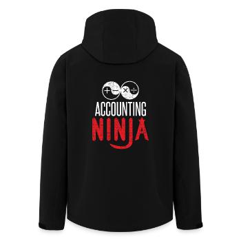 Accounting Ninja - Buchhaltung Finanzen Bilanz - Recycelte Männer Softshell-Jacke von Stanley/Stella - Schwarz - Hinten - AI Model Male 185 light (185cm)