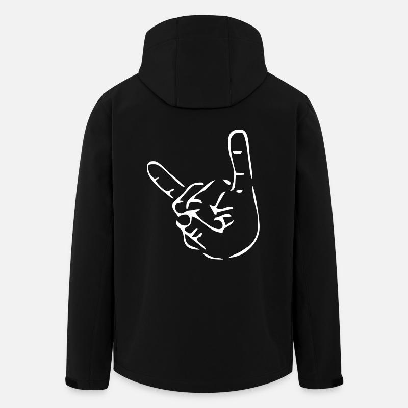 Français fourche Hard Rock - Veste softshell homme en polyester recyclé Stanley/Stella - noir