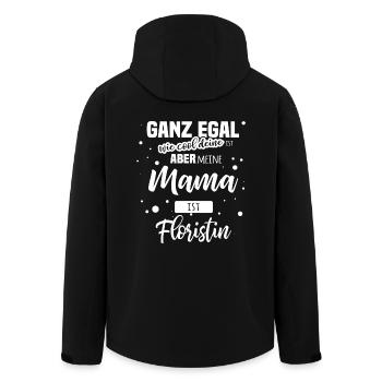 Meine Mama ist Floristin - Recycelte Männer Softshell-Jacke von Stanley/Stella - Schwarz - Hinten - AI Model Male 185 light (185cm)