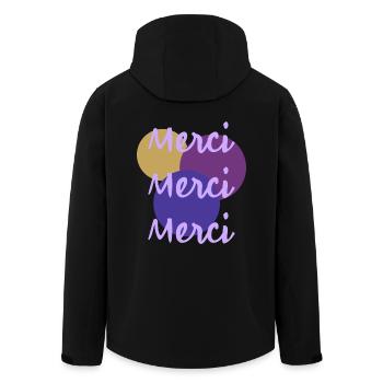MERCI. MERCI MAÎTRESSE. CADEAU MAÎTRESSE. VACANCES - Veste softshell homme en polyester recyclé Stanley/Stella - noir - Dos - AI Model Male 185 light (185cm)
