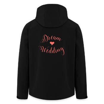 Dream Wedding Lettering Wedding Party - Recycelte Männer Softshell-Jacke von Stanley/Stella - Schwarz - Hinten - AI Model Male 185 light (185cm)