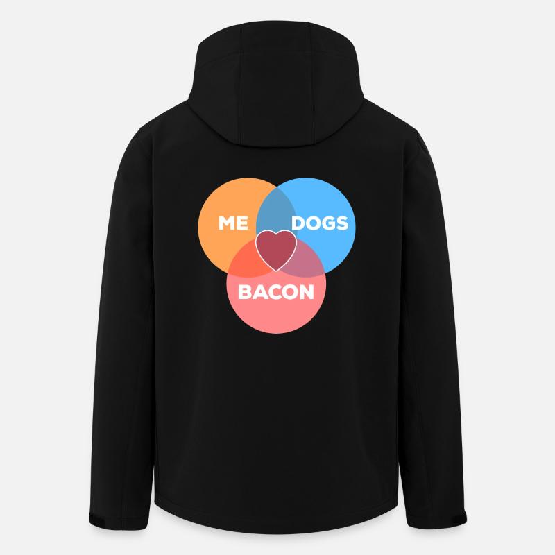 moi + chiens + lard - Veste softshell homme en polyester recyclé Stanley/Stella - noir