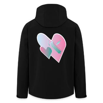 Love Assemble 00 - Men’s Recycled Softshell Jacket by Stanley/Stella - black - Back - AI Model Male 185 light (185cm)