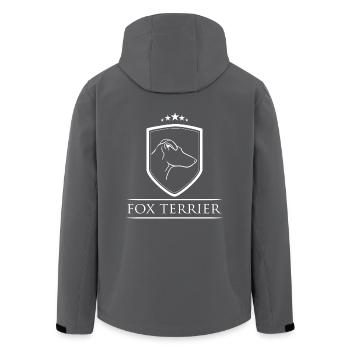 FOX TERRIER armoiries chien chiens Wilsigns - Veste softshell homme en polyester recyclé Stanley/Stella - noir - Dos - AI Model Male 185 light (185cm)
