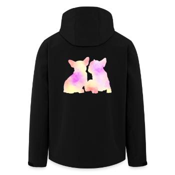 bouledogue français - Veste softshell homme en polyester recyclé Stanley/Stella - noir - Dos - AI Model Male 185 light (185cm)
