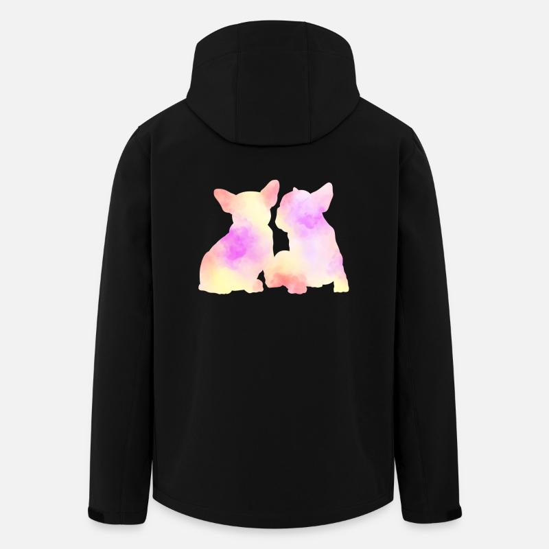 bouledogue français - Veste softshell homme en polyester recyclé Stanley/Stella - noir