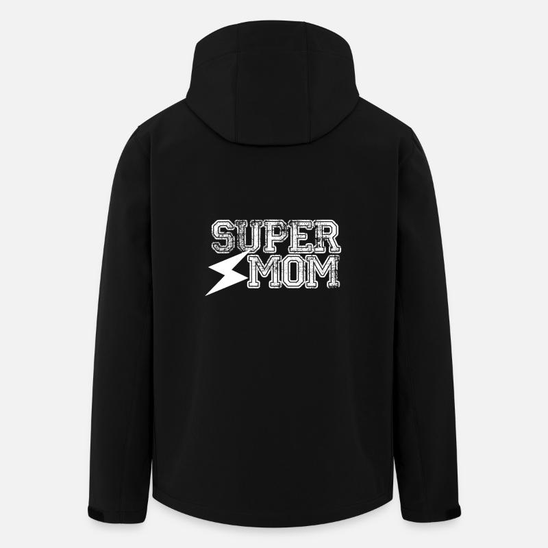Super Mom - Maman Power! - Veste softshell homme en polyester recyclé Stanley/Stella - noir