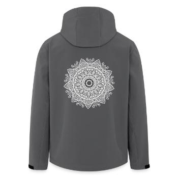 Mandala - Men’s Recycled Softshell Jacket by Stanley/Stella - black - Back - AI Model Male 185 light (185cm)
