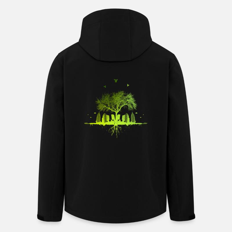 Green Tree - Natur Baum Stadt urban Geschenk - Recycelte Männer Softshell-Jacke von Stanley/Stella - Schwarz