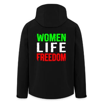Women life freedom iran - Recycelte Männer Softshell-Jacke von Stanley/Stella - Schwarz - Hinten - AI Model Male 185 light (185cm)