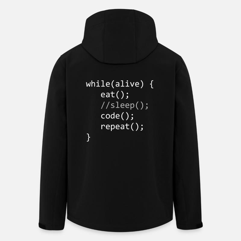 CodeWhileAlive - Men’s Recycled Softshell Jacket by Stanley/Stella - black