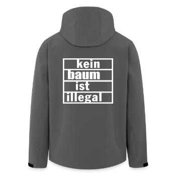 Aucun arbre n’est illégal - Veste softshell homme en polyester recyclé Stanley/Stella - noir - Dos - AI Model Male 185 light (185cm)