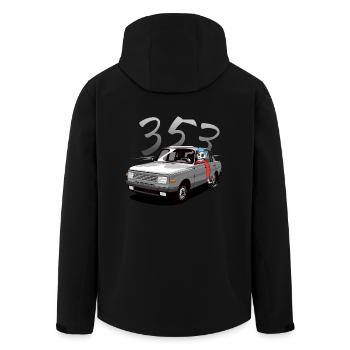 Wartburg 353 mit Fahrer - Recycelte Männer Softshell-Jacke von Stanley/Stella - Schwarz - Hinten - AI Model Male 185 light (185cm)
