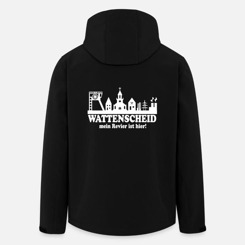 Skyline Wattenscheid - Mein Revier ist hier - Recycelte Männer Softshell-Jacke von Stanley/Stella - Schwarz