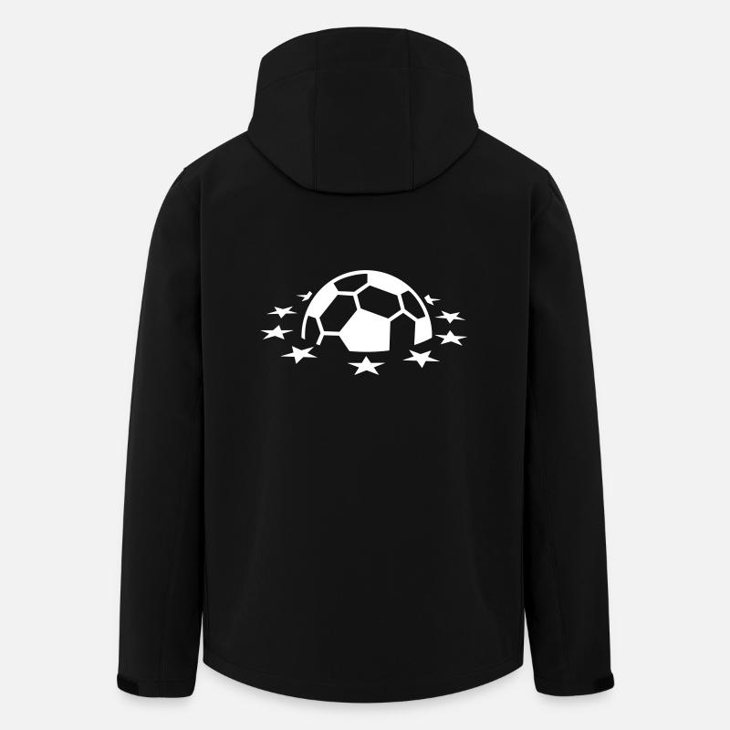 Fußball-Planet / soccer planet (1c) - Men’s Recycled Softshell Jacket by Stanley/Stella - black