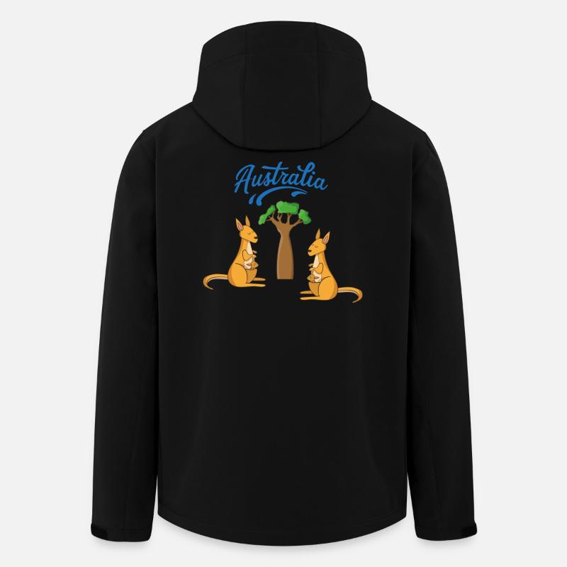 Australien - Recycelte Männer Softshell-Jacke von Stanley/Stella - Schwarz
