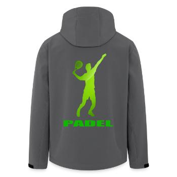 Padel - Men’s Recycled Softshell Jacket by Stanley/Stella - black - Back - AI Model Male 185 light (185cm)
