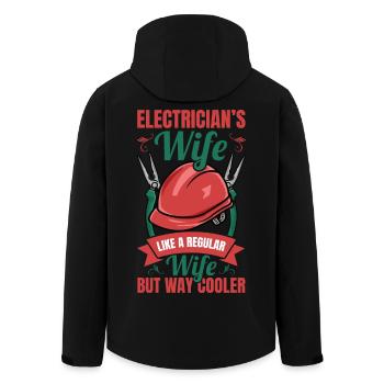 Électricien - Veste softshell homme en polyester recyclé Stanley/Stella - noir - Dos - AI Model Male 185 light (185cm)