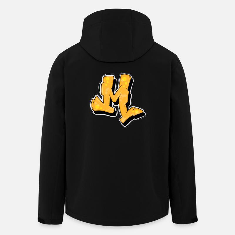 Gelbe Graffiti Initialen Logo. - Recycelte Männer Softshell-Jacke von Stanley/Stella - Schwarz