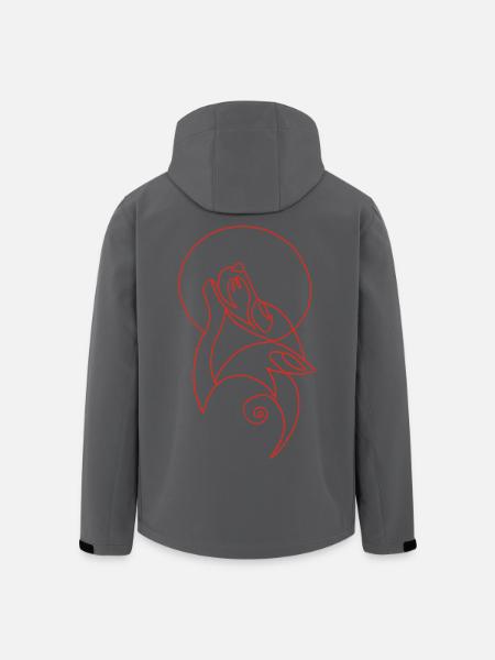 Sketch of the red wolf - Men’s Recycled Softshell Jacket by Stanley/Stella - black