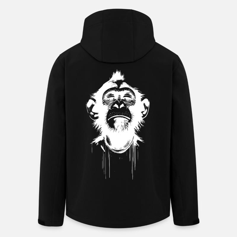 Président Singe - Veste softshell homme en polyester recyclé Stanley/Stella - noir