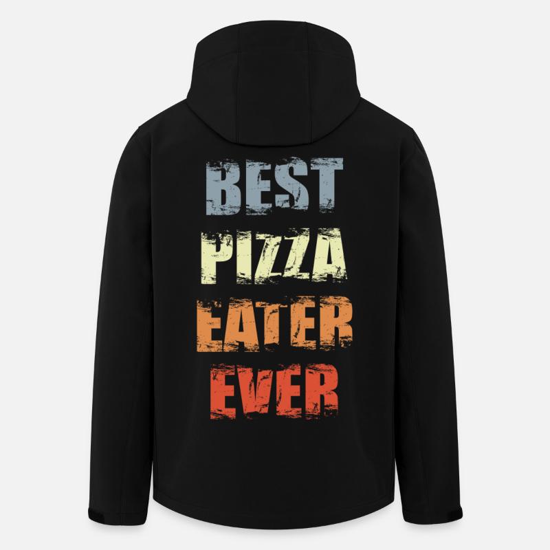 Funny Pizza Eater - Men’s Recycled Softshell Jacket by Stanley/Stella - black