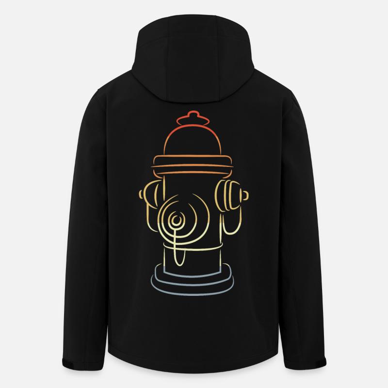 Retro Feuerhydrant - Recycelte Männer Softshell-Jacke von Stanley/Stella - Schwarz