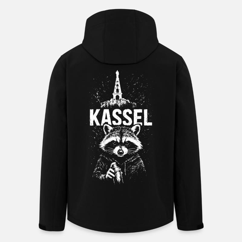 Kassel Hercules Raton laveur Kassel - Veste softshell homme en polyester recyclé Stanley/Stella - noir