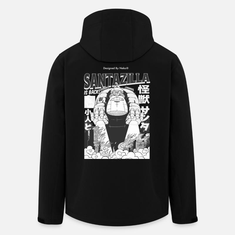 Roboterangriff des riesigen Weihnachtsmanns Urban Fantasy - Recycelte Männer Softshell-Jacke von Stanley/Stella - Schwarz