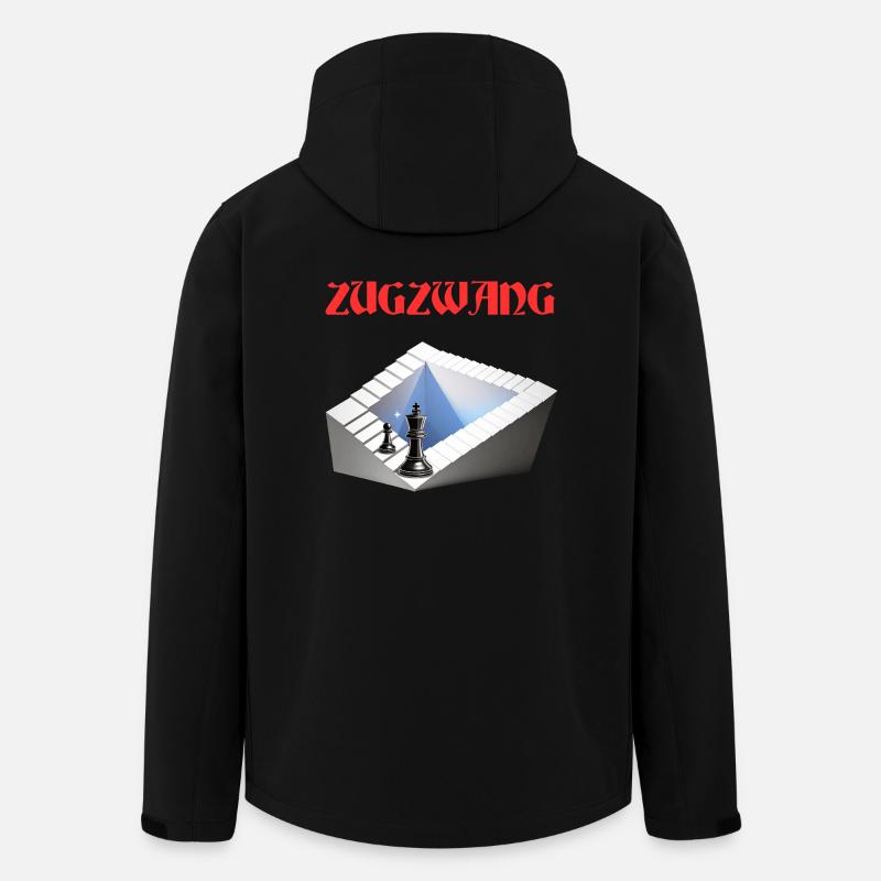 ZUGZWANG, Chess, Strategy and Optical Art - Men’s Recycled Softshell Jacket by Stanley/Stella - black