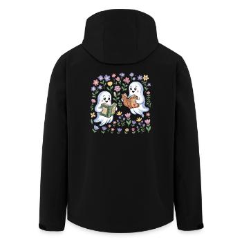 Gruselige Geister Lesebücher Besties Bookish - Recycelte Männer Softshell-Jacke von Stanley/Stella - Schwarz - Hinten - AI Model Male 185 light (185cm)