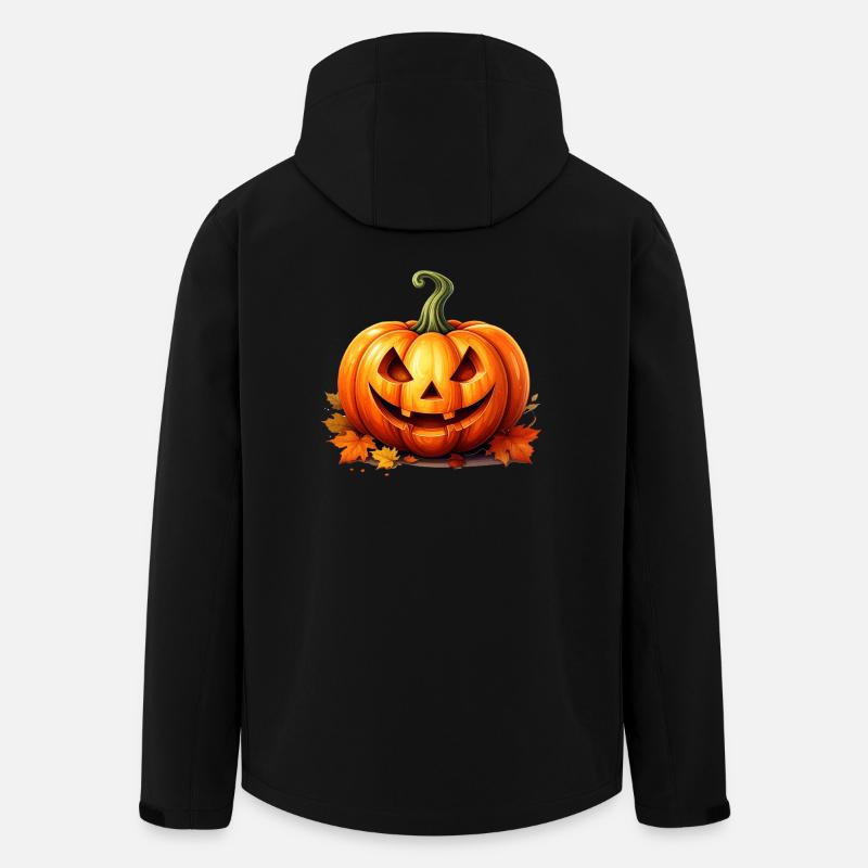Joyeux Halloween lanterne citrouille - Veste softshell homme en polyester recyclé Stanley/Stella - noir