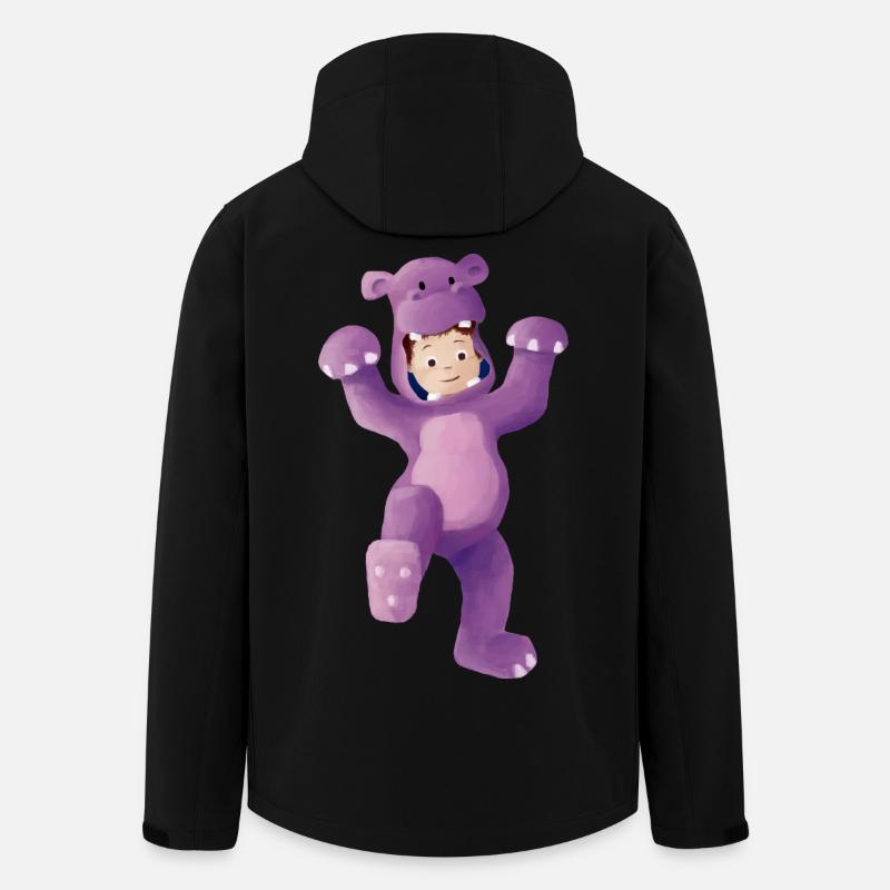 Garçon déguisé en hippopotame - Veste softshell homme en polyester recyclé Stanley/Stella - noir