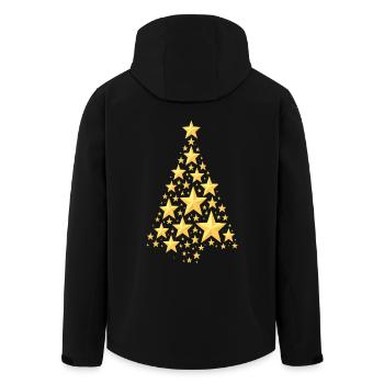 CHRISTMAS TREE WITH STARS - Men’s Recycled Softshell Jacket by Stanley/Stella - black - Back - AI Model Male 185 light (185cm)
