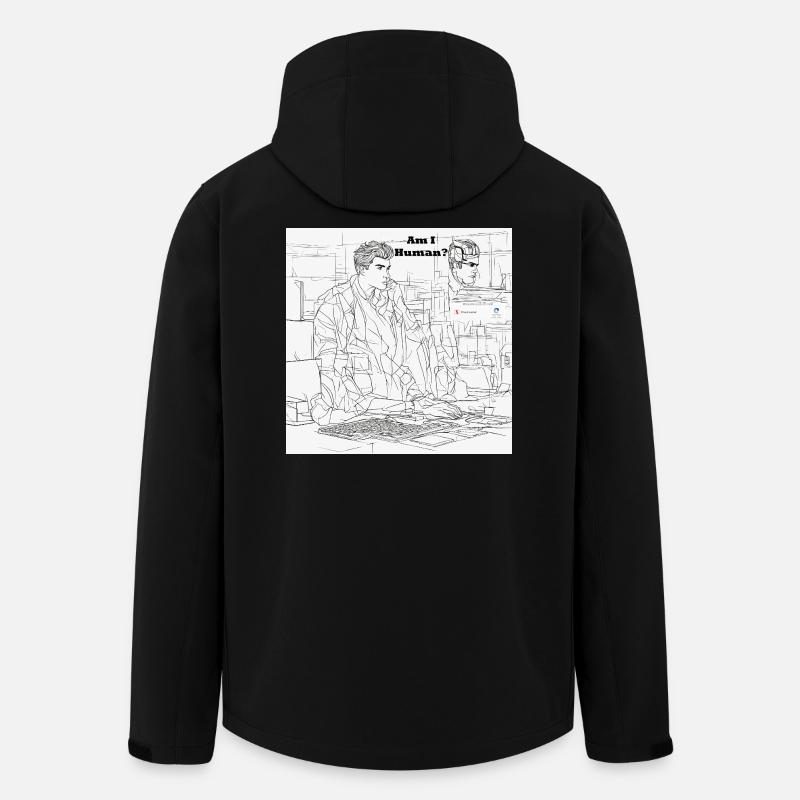 Mensch oder Roboter - Recycelte Männer Softshell-Jacke von Stanley/Stella - Schwarz