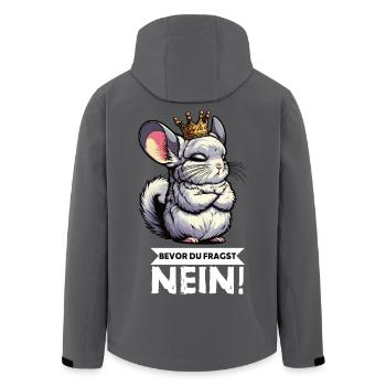 Bevor Du Fragst Chinchilla Chinchillas Nagetier - Recycelte Männer Softshell-Jacke von Stanley/Stella - Anthrazit - Hinten - AI Model Male 185 light (185cm)