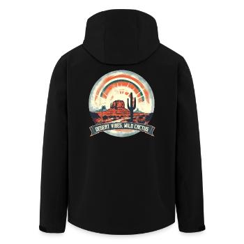 Desert Vibes - Men’s Recycled Softshell Jacket by Stanley/Stella - black - Back - AI Model Male 185 light (185cm)
