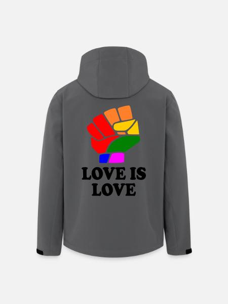 Love is love - Men’s Recycled Softshell Jacket by Stanley/Stella - black