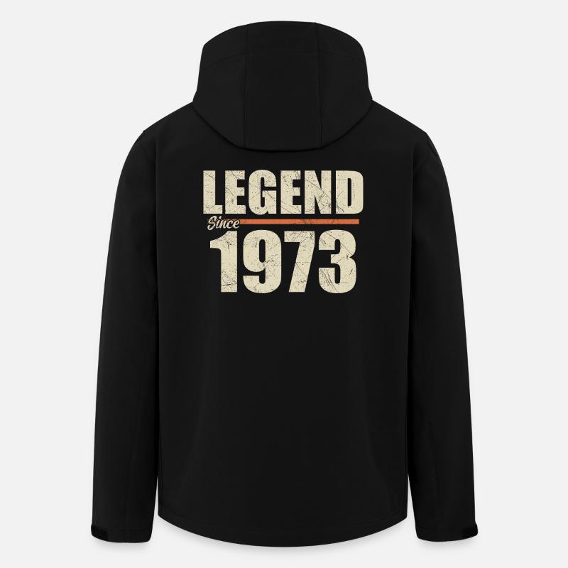 Anniversaire 1973 | Légende depuis 1973 - Veste softshell homme en polyester recyclé Stanley/Stella - noir