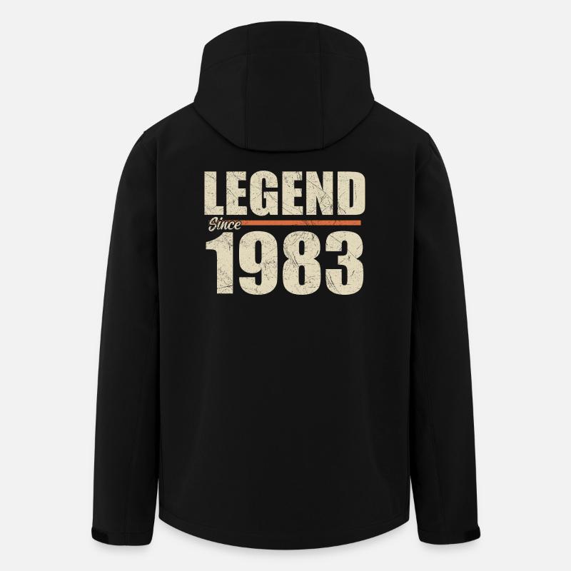 Anniversaire 1983 | Légende depuis 1983 - Veste softshell homme en polyester recyclé Stanley/Stella - noir