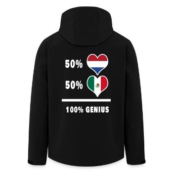 Mexique et Pays-Bas Genius / Cadeau - Veste softshell homme en polyester recyclé Stanley/Stella - noir - Dos - AI Model Male 185 light (185cm)