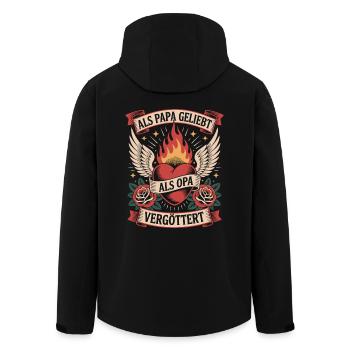 Opa Geschenk Geburtstag Spruch Lustig Geschenkidee - Recycelte Männer Softshell-Jacke von Stanley/Stella - Schwarz - Hinten - AI Model Male 185 light (185cm)