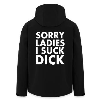 Sorry ladies i suck dick - Men’s Recycled Softshell Jacket by Stanley/Stella - black - Back - AI Model Male 185 light (185cm)