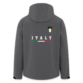 Italy Italy Italia flag coat of arms gift idea - Men’s Recycled Softshell Jacket by Stanley/Stella - black - Back - AI Model Male 185 light (185cm)