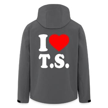 I love ts - Veste softshell homme en polyester recyclé Stanley/Stella - charbon - Dos - AI Model Male 185 light (185cm)
