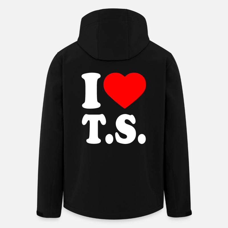 I love ts - Men’s Recycled Softshell Jacket by Stanley/Stella - black