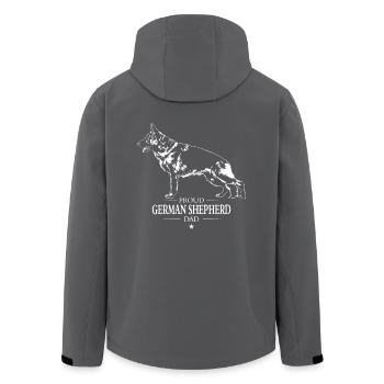 German Shepherd Dad Hunde Hund Wilsigns - Recycelte Männer Softshell-Jacke von Stanley/Stella - Schwarz - Hinten - AI Model Male 185 light (185cm)