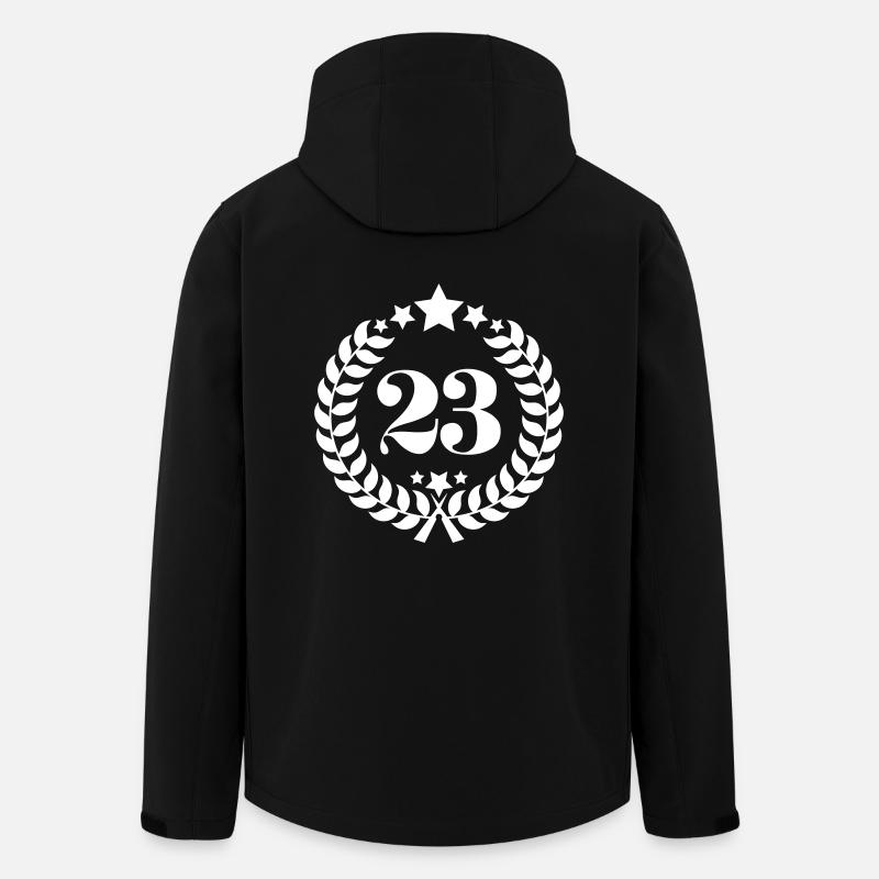 23ter numéro de bague d'anniversaire 23 ans - Veste softshell homme en polyester recyclé Stanley/Stella - noir